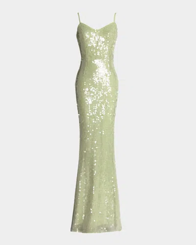 Dress The Population Black Label Zora Sleeveless Sequin Column Gown