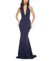 Dress The Population Camden Mermaid Hem Evening Gown In Navy