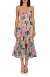 Dress The Population Carina Dress In Blush Multi