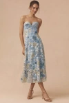 Dress The Population Carina Strapless Sweetheart Sequin Midi Dress