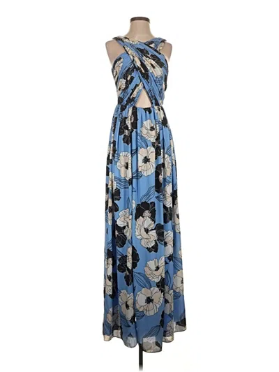 Pre-owned Dress The Population Casual Dress In Blue