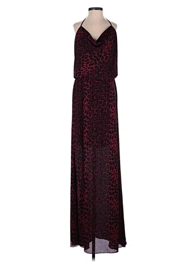 Pre-owned Dress The Population Casual Dress In Burgundy