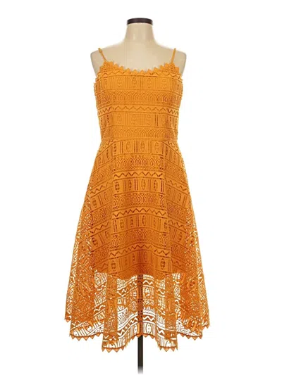 Pre-owned Dress The Population Casual Dress In Orange