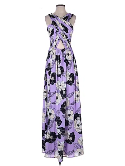 Pre-owned Dress The Population Casual Dress In Purple