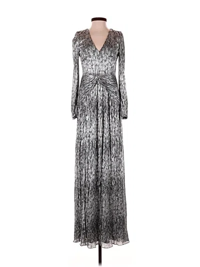 Pre-owned Dress The Population Casual Dress In Silver