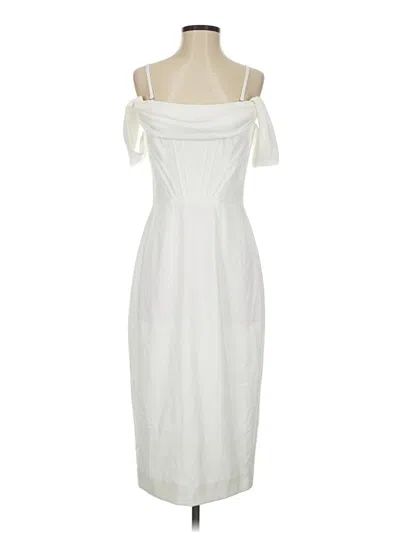 Pre-owned Dress The Population Casual Dress In White