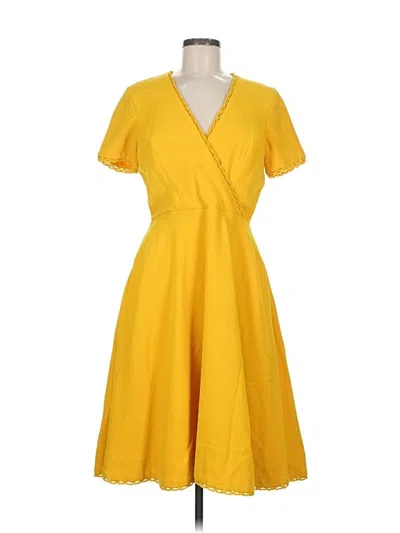 Pre-owned Dress The Population Casual Dress In Yellow