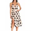 Dress The Population Chantal Floral Lace Dress In Black Multi In Brown