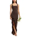 Dress The Population Charlene Gown In Brown