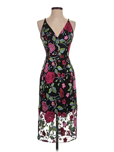 Pre-owned Dress The Population Cocktail Dress In Black