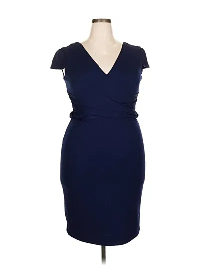 Pre-owned Dress The Population Cocktail Dress In Blue