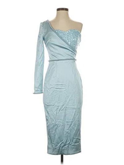 Pre-owned Dress The Population Cocktail Dress In Blue