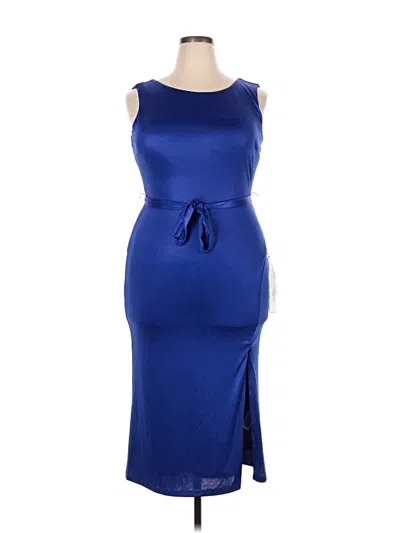 Pre-owned Dress The Population Cocktail Dress In Blue