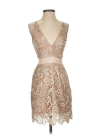 Pre-owned Dress The Population Cocktail Dress In Brown