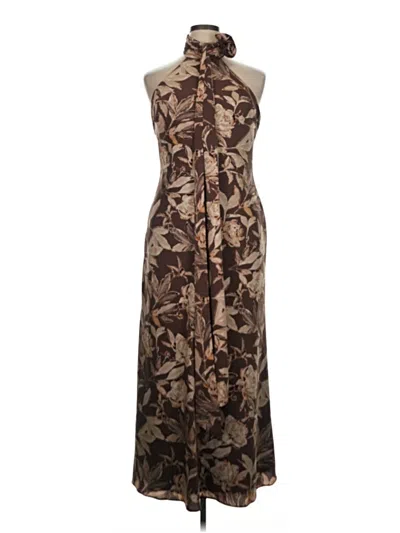 Pre-owned Dress The Population Cocktail Dress In Brown