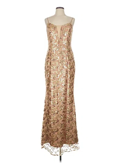 Pre-owned Dress The Population Cocktail Dress In Brown
