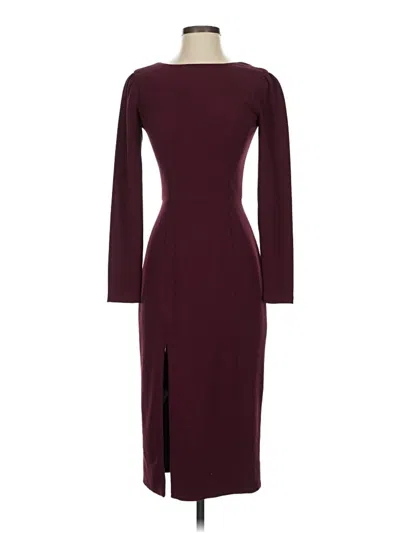 Pre-owned Dress The Population Cocktail Dress In Burgundy