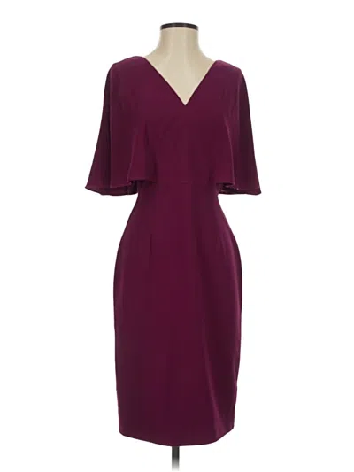 Pre-owned Dress The Population Cocktail Dress In Burgundy
