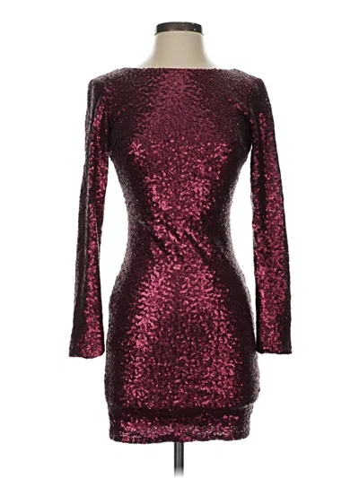 Pre-owned Dress The Population Cocktail Dress In Burgundy