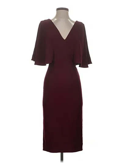 Pre-owned Dress The Population Cocktail Dress In Burgundy