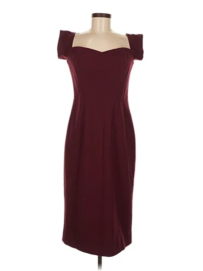 Pre-owned Dress The Population Cocktail Dress In Burgundy