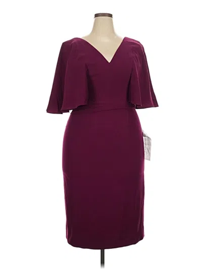 Pre-owned Dress The Population Cocktail Dress In Burgundy