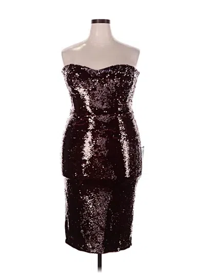 Dress The Population Cocktail Dress In Burgundy