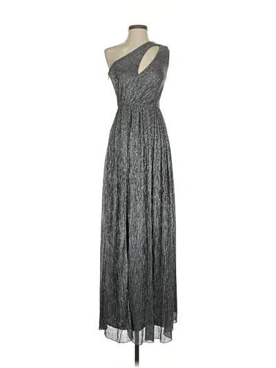 Pre-owned Dress The Population Cocktail Dress In Silver