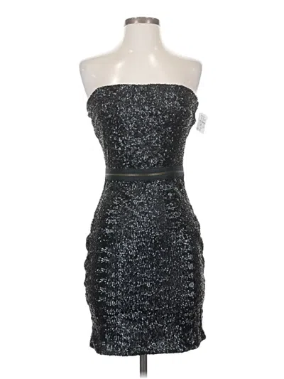 Pre-owned Dress The Population Cocktail Dress In Silver