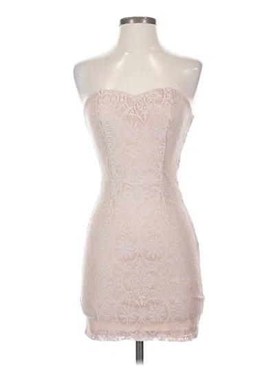 Pre-owned Dress The Population Cocktail Dress In Tan