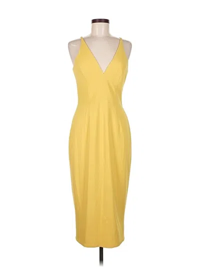 Pre-owned Dress The Population Cocktail Dress In Yellow
