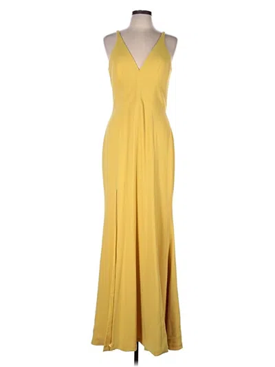 Pre-owned Dress The Population Cocktail Dress In Yellow