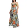 Dress The Population Connor Embroidered Strapless Cocktail Maxi Dress