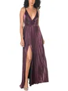 Dress The Population Women's Danea Pleated Fit & Flare Maxi Dress In Purple