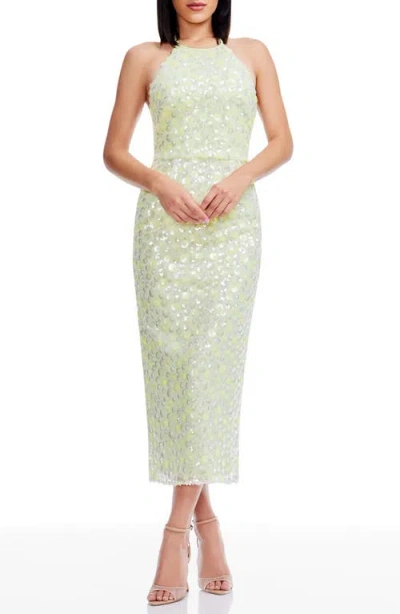 Dress The Population Dani Sequin Cocktail Halter Dress