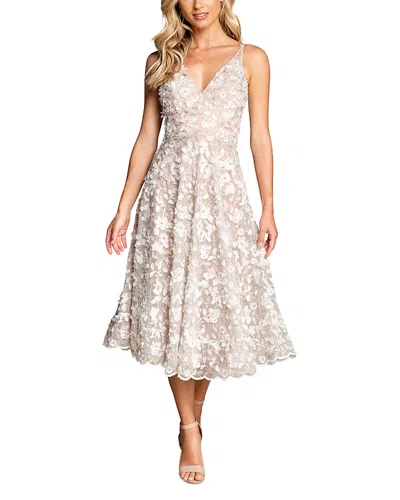 DRESS THE POPULATION DRESS THE POPULATION ELISA EMBROIDERED MIDI DRESS