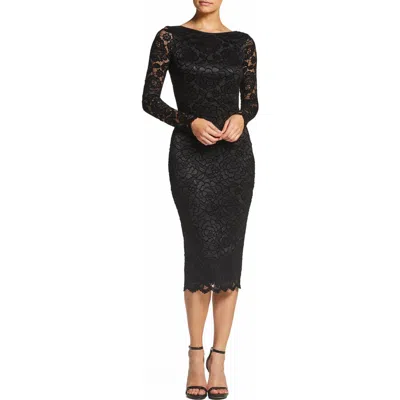 Dress The Population Emery Stretch Lace Body-con Dress In Black