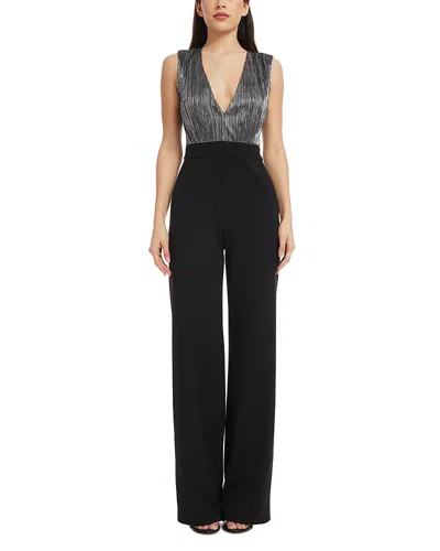 Dress The Population Everette Jumpsuit In Black-silver