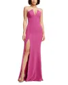 Dress The Population Fernanda Strapless Evening Gown In Hibiscus