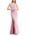 Dress The Population Fernanda V Wire Bodycon Gown In Lavender