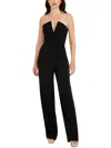 DRESS THE POPULATION FERNANDA WOMENS CREPE STRAPLESS JUMPSUIT