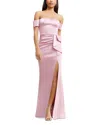 Dress The Population Gabrielle Off-the-shoulder Gown In Lavender