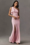 Dress The Population Georgina One-shoulder Maxi Dress In Pink