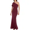 Dress The Population Georgina One-shoulder Crepe Gown In White