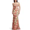 Dress The Population Giovanna Sequin Floral Mermaid Gown In Pink
