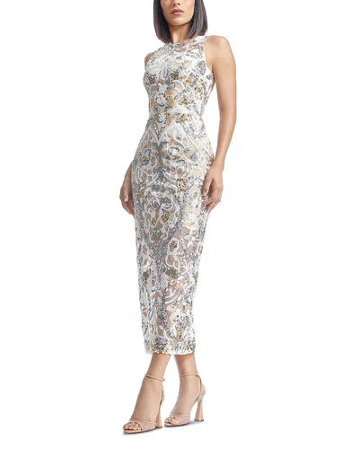 Dress The Population Helena Sequined Dress In Gold Multi
