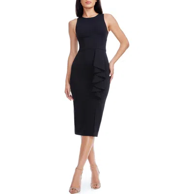 Dress The Population Ines Sleeveless Sheath In Black