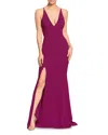 Dress The Population Iris Sleeveless Gown In Purple