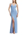 Dress The Population Fernanda V Wire Bodycon Gown In Sky