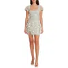 Dress The Population Jillian Sequin Minidress In Mint Multi